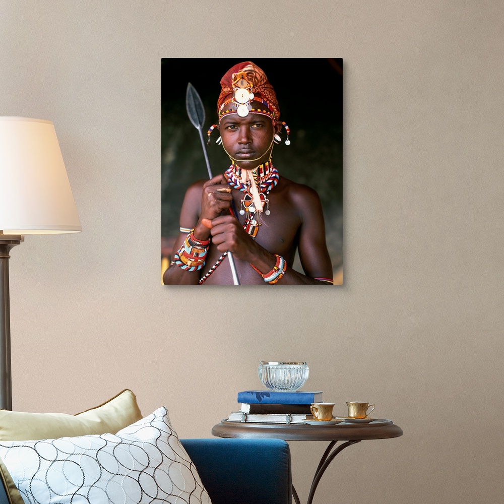 A traditional room featuring Kenya, Mount Kenya, National Park, Samburu warrior