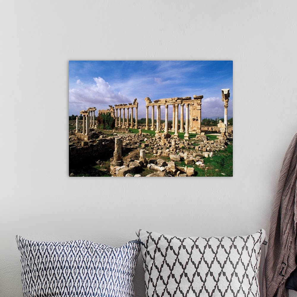 A bohemian room featuring Lebanon, Al-Biqa`, Ba`labakk, Ruines of Odeon (UNESCO World Heritage)