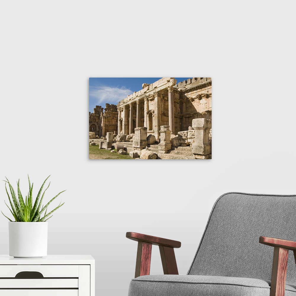 A modern room featuring Lebanon, Beqaa, Middle East, Baalbek, View of the Great courtyard