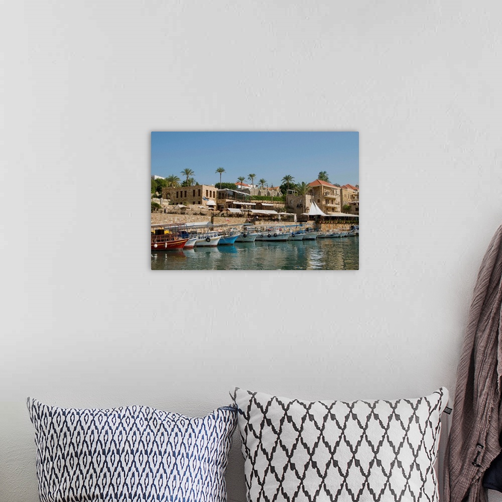 A bohemian room featuring Lebanon, Mount Lebanon, Middle East, Byblos, View of the port