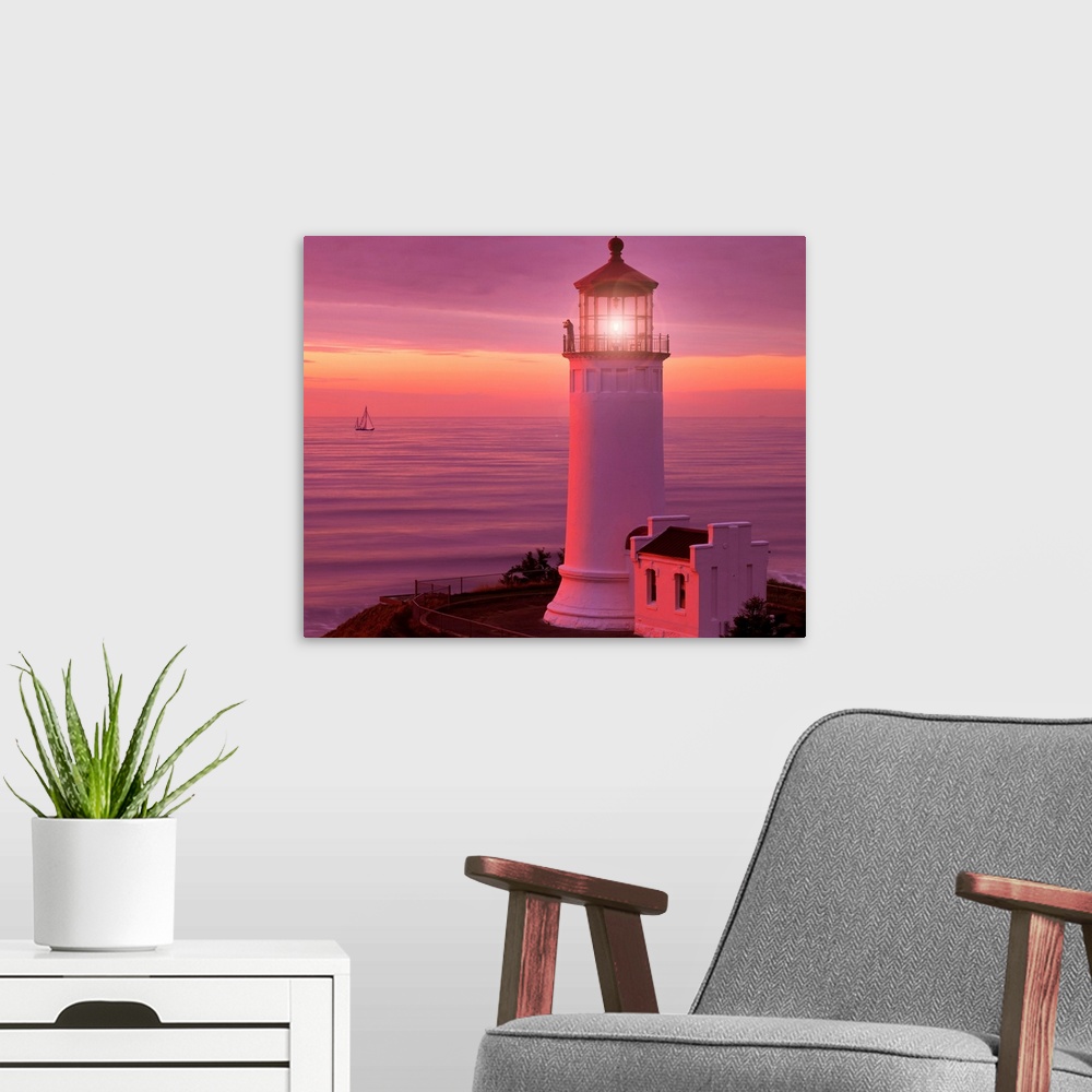 A modern room featuring Lighthouse