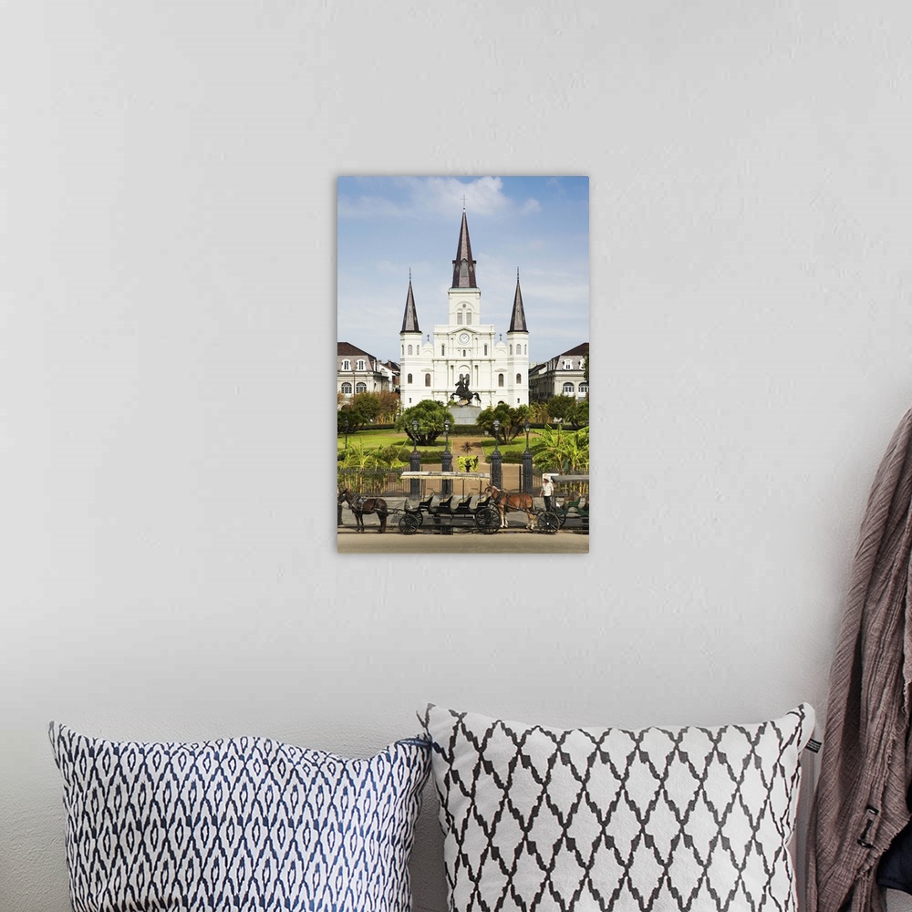 A bohemian room featuring Louisiana, New Orleans, St Louis Cathedral on Jackson Square in the French Quarter
