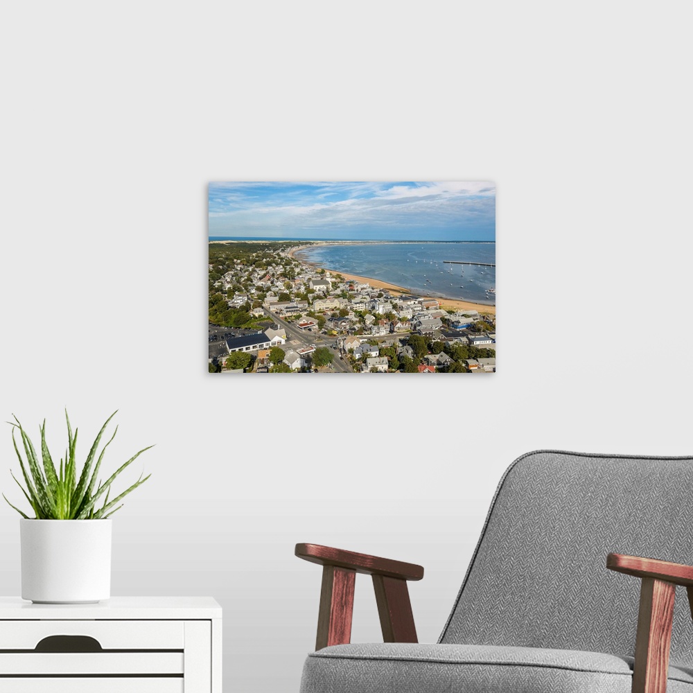 A modern room featuring USA, Massachusetts, New England, Cape Cod, Provincetown, View from Pilgrim Monument.