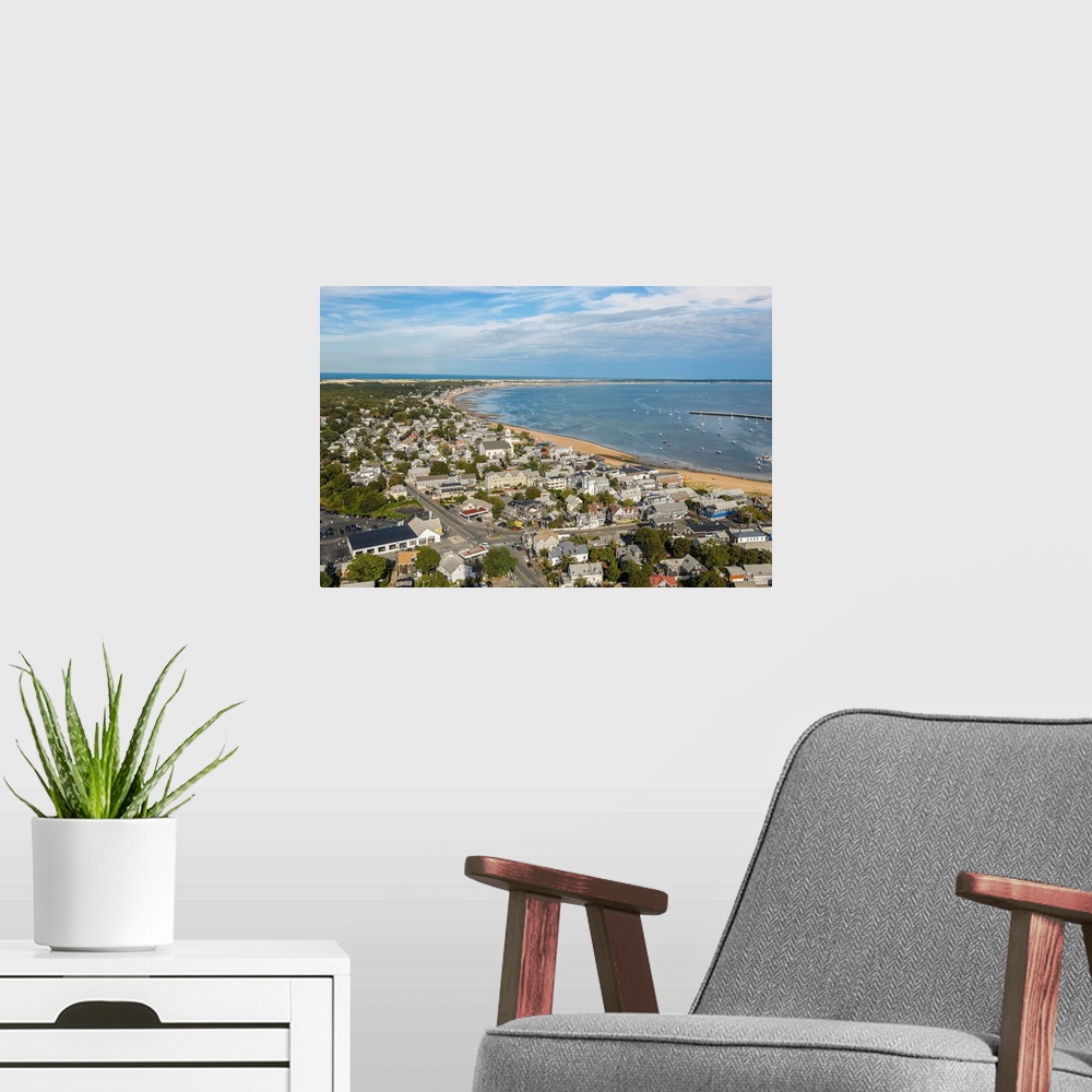 A modern room featuring USA, Massachusetts, New England, Cape Cod, Provincetown, View from Pilgrim Monument.