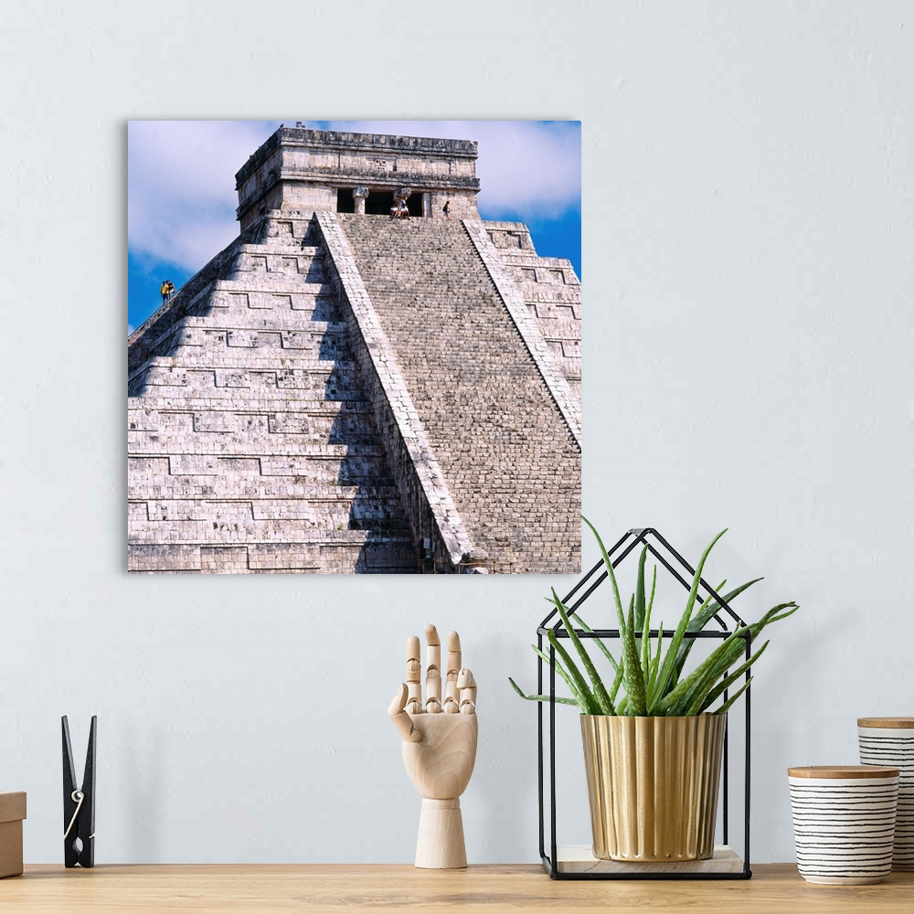 A bohemian room featuring Mexico, Caribbean, Yucatan, Chichen Itza, Kukulkan Pyramid also called El Castillo