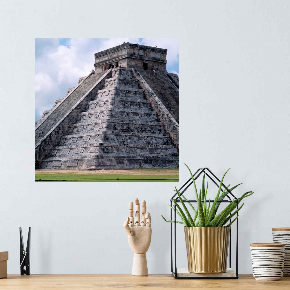 A bohemian room featuring Mexico, Yucatan, Chichen Itza, Kukulkan Pyramid also called El Castillo