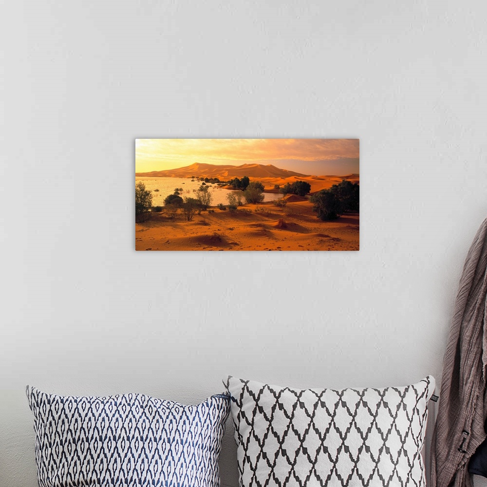 A bohemian room featuring Morocco, Erg Chebbi desert, sand dunes
