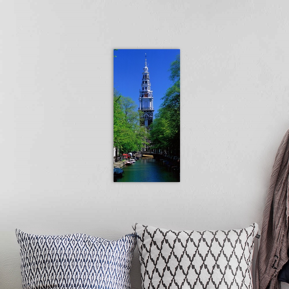A bohemian room featuring Netherlands, Amsterdam, The Zuiderkerk bell-tower