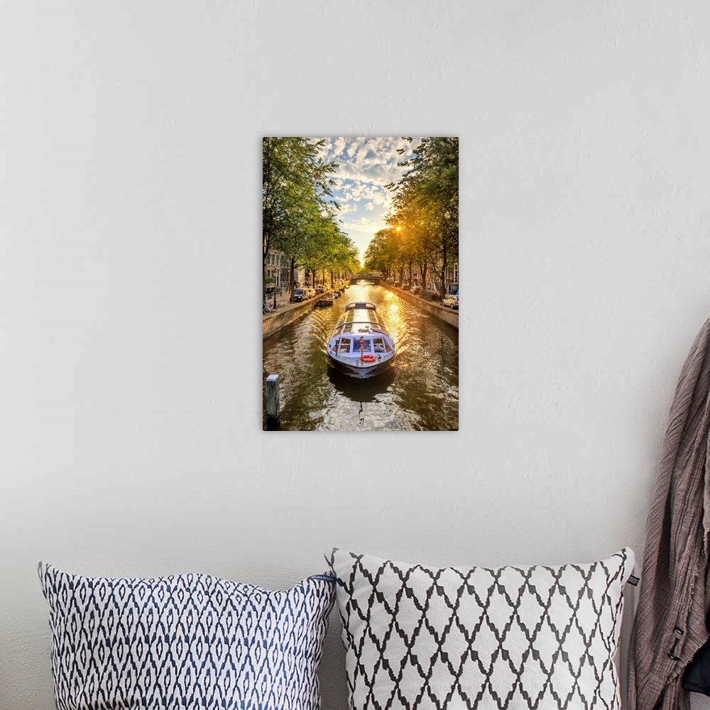 A bohemian room featuring Netherlands, North Holland, Benelux, Amsterdam, Leidesegracht Canal.