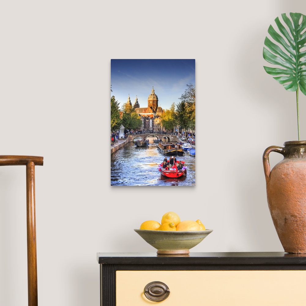 A traditional room featuring Netherlands, North Holland, Benelux, Amsterdam, Oudezijds Achterburgwal Canal and Saint Nicholas ...