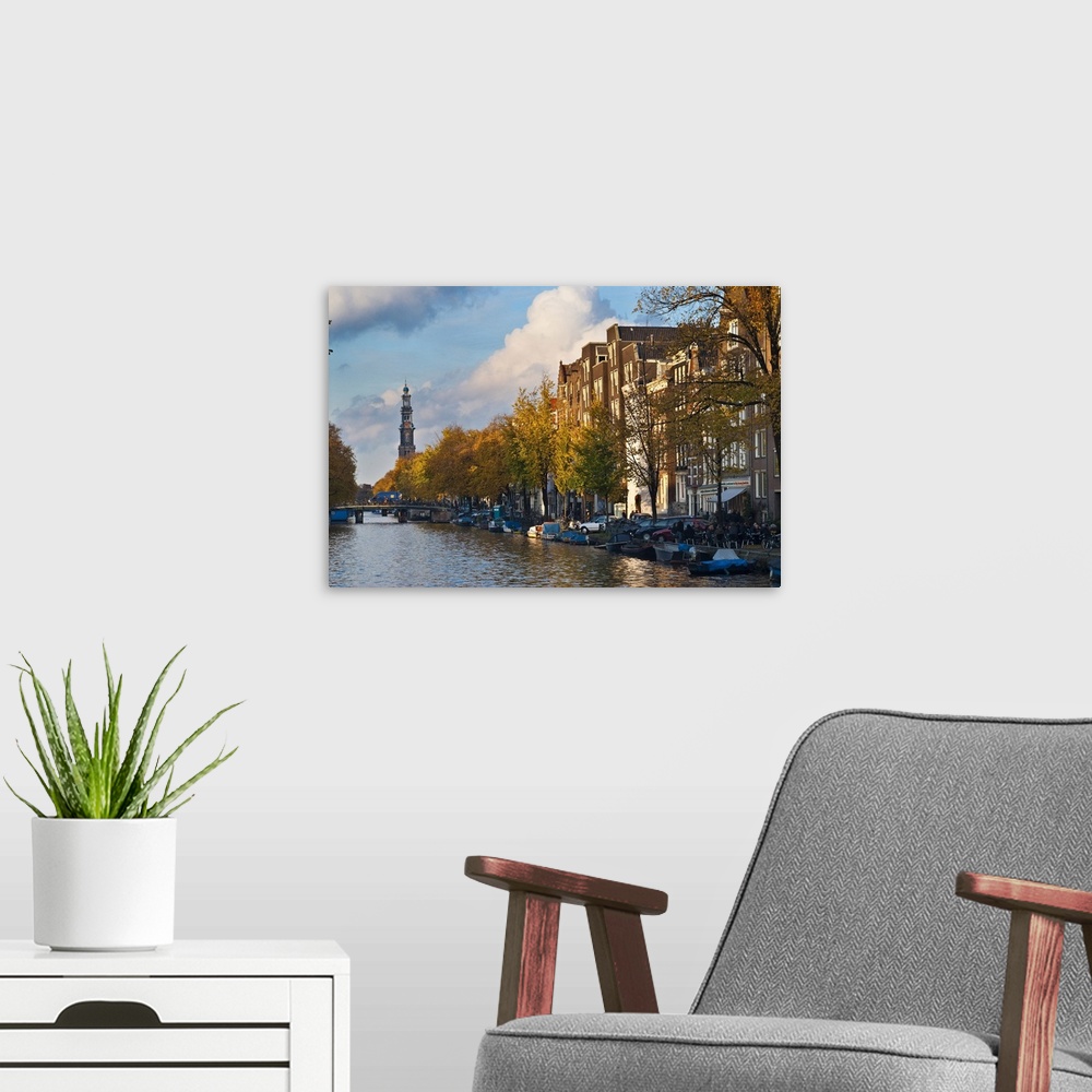 A modern room featuring Netherlands, North Holland, Benelux, Amsterdam, Prinsengracht, Autumn, late afternoon, in backgro...