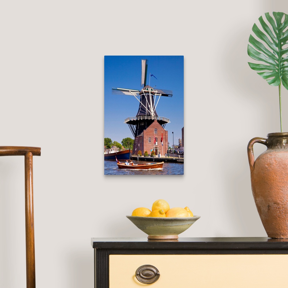 A traditional room featuring Netherlands, North Holland, Benelux, Haarlem, De Adriaan windmill.