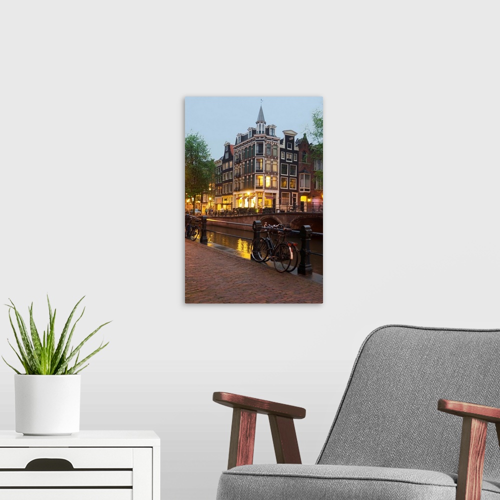A modern room featuring Netherlands, Nederland, North Holland, Noord-Holland, Amsterdam, view on the canal