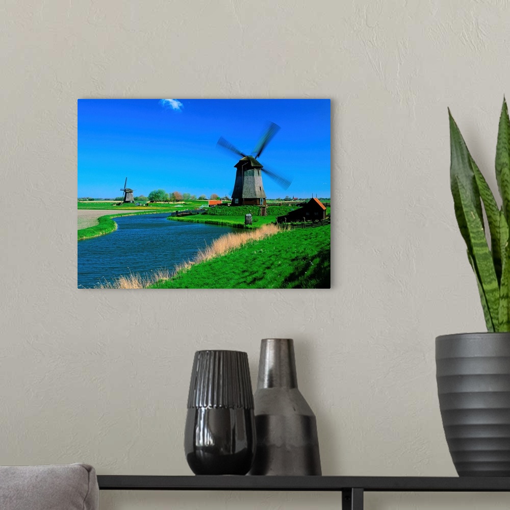 A modern room featuring Netherlands, Schermerhorn, Windmill