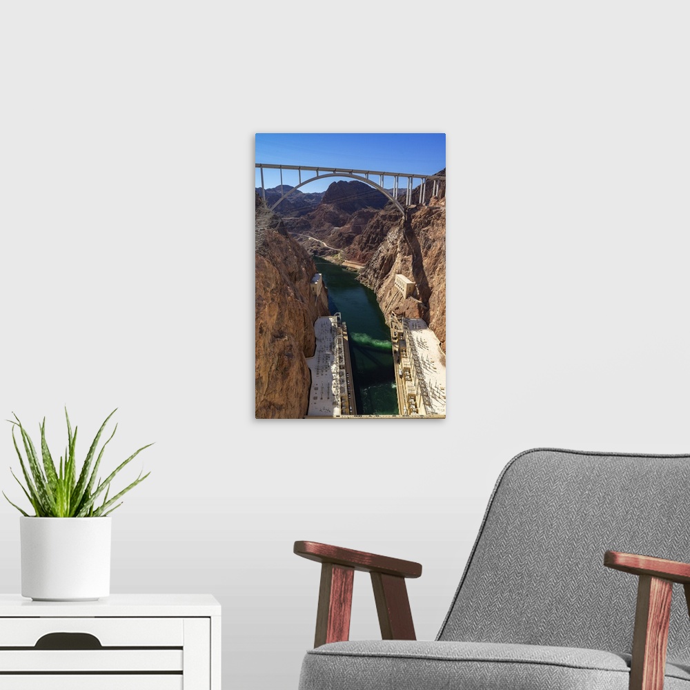 A modern room featuring Nevada, Hoover Dam, Mike O'Callaghan-Pat Tillman Memorial Bridge