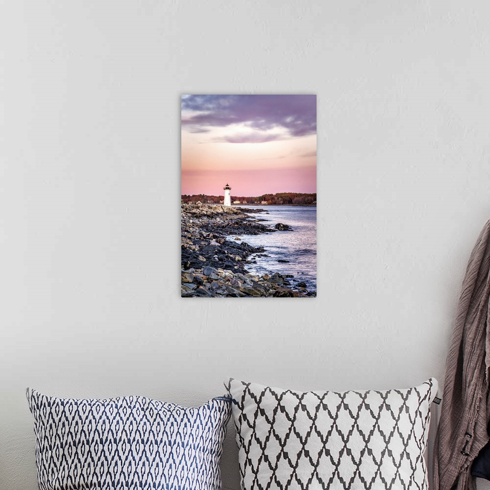 A bohemian room featuring New Hampshire, New Castle, Portsmouth Harbor Lighthouse.