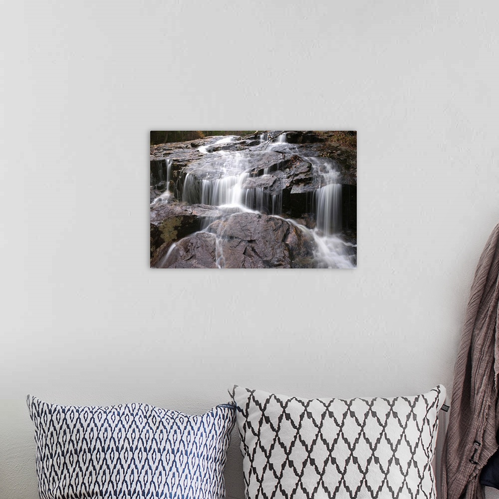 A bohemian room featuring New Hampshire, New England, White Mountains, The Basin, A waterfall