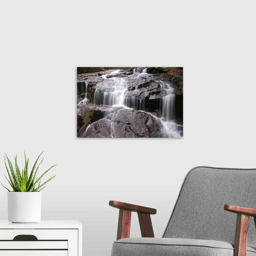 A modern room featuring New Hampshire, New England, White Mountains, The Basin, A waterfall