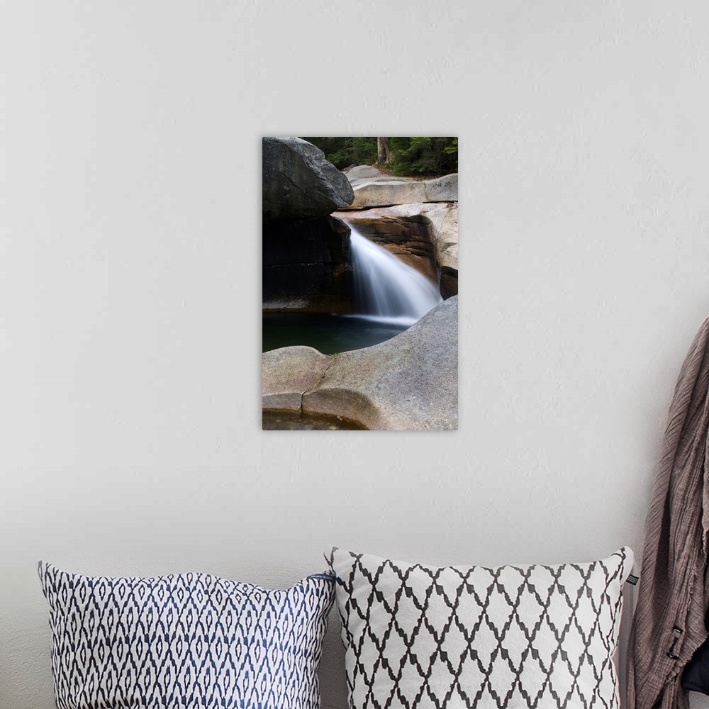 A bohemian room featuring New Hampshire, New England, White Mountains, The Basin, The Basin waterfall