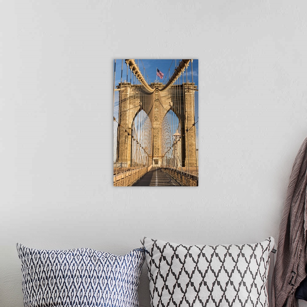 A bohemian room featuring USA, New York City, Brooklyn, Brooklyn Bridge.