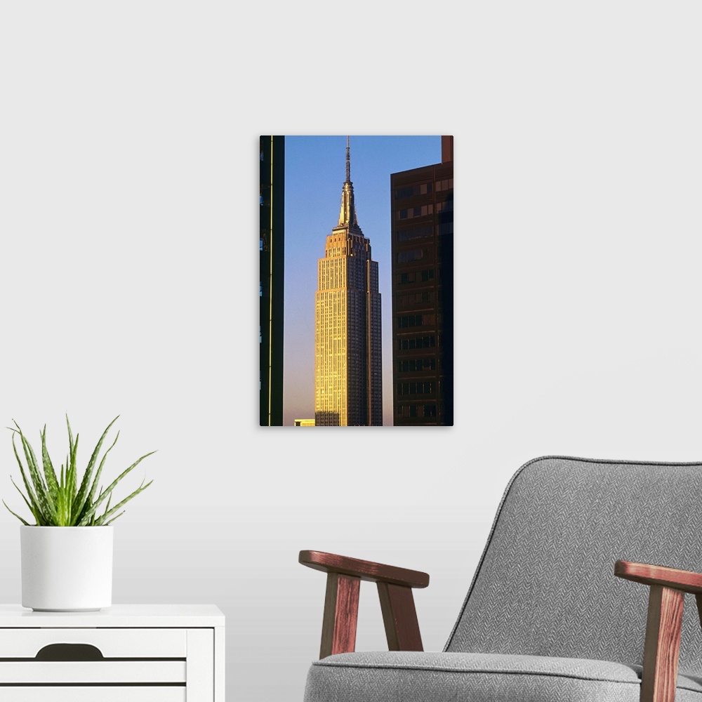 A modern room featuring United States, USA, New York, New York City, Empire State Building, Skyline