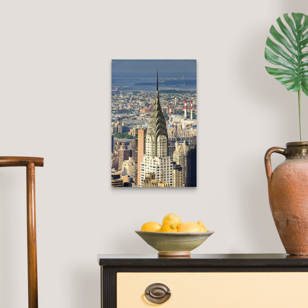 A traditional room featuring USA, New York City, Manhattan, Midtown, Chrysler Building.