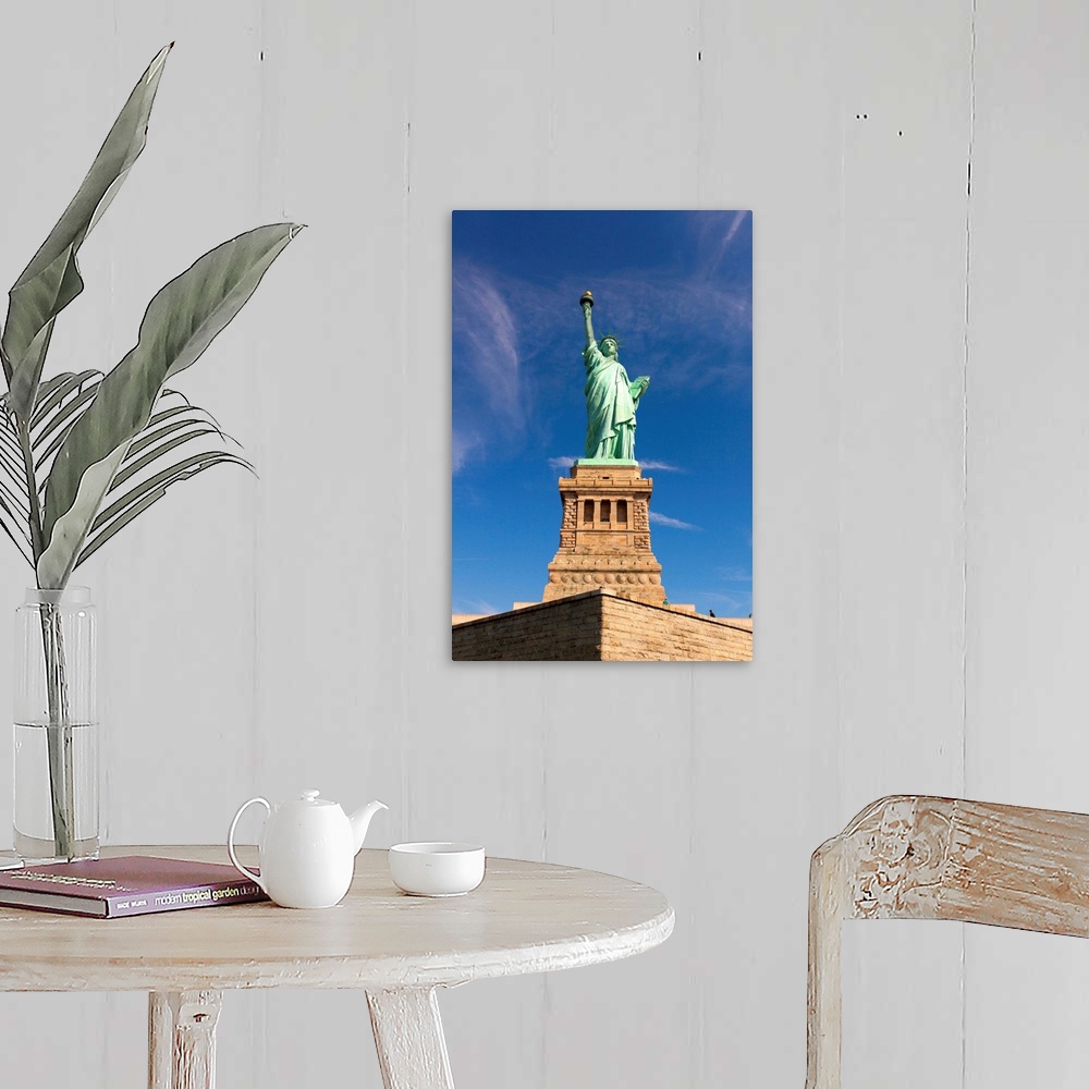 A farmhouse room featuring USA, New York City, Manhattan, Lower Manhattan, Liberty Island, Statue of Liberty.