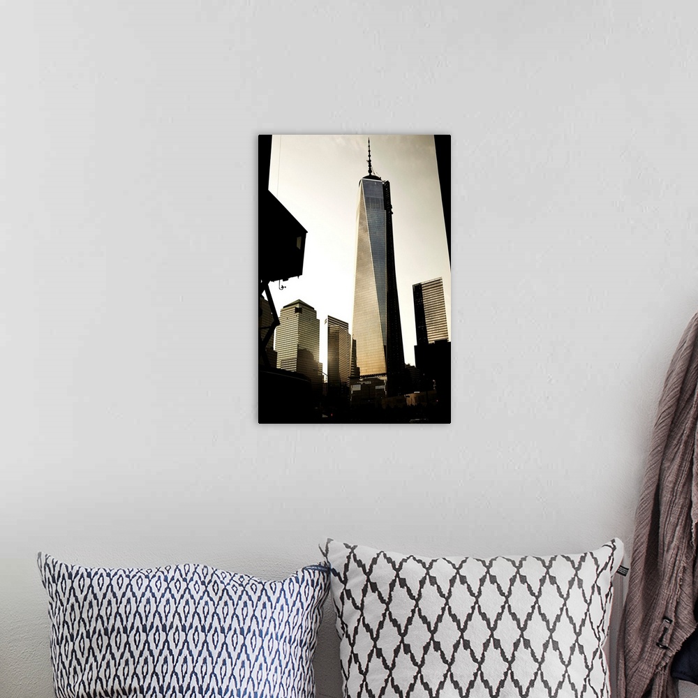 A bohemian room featuring USA, New York City, Manhattan, Lower Manhattan, One World Trade Center, Freedom Tower.