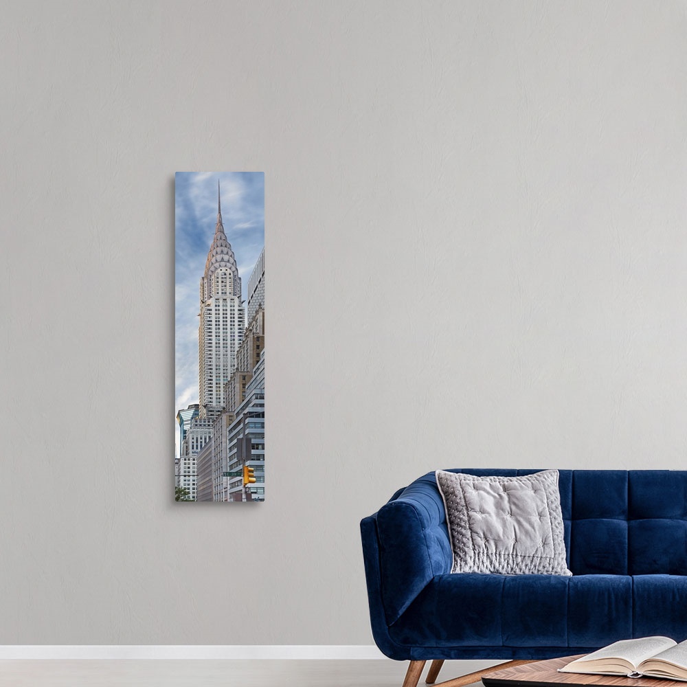 A modern room featuring USA, New York City, Manhattan, Midtown, Chrysler Building.
