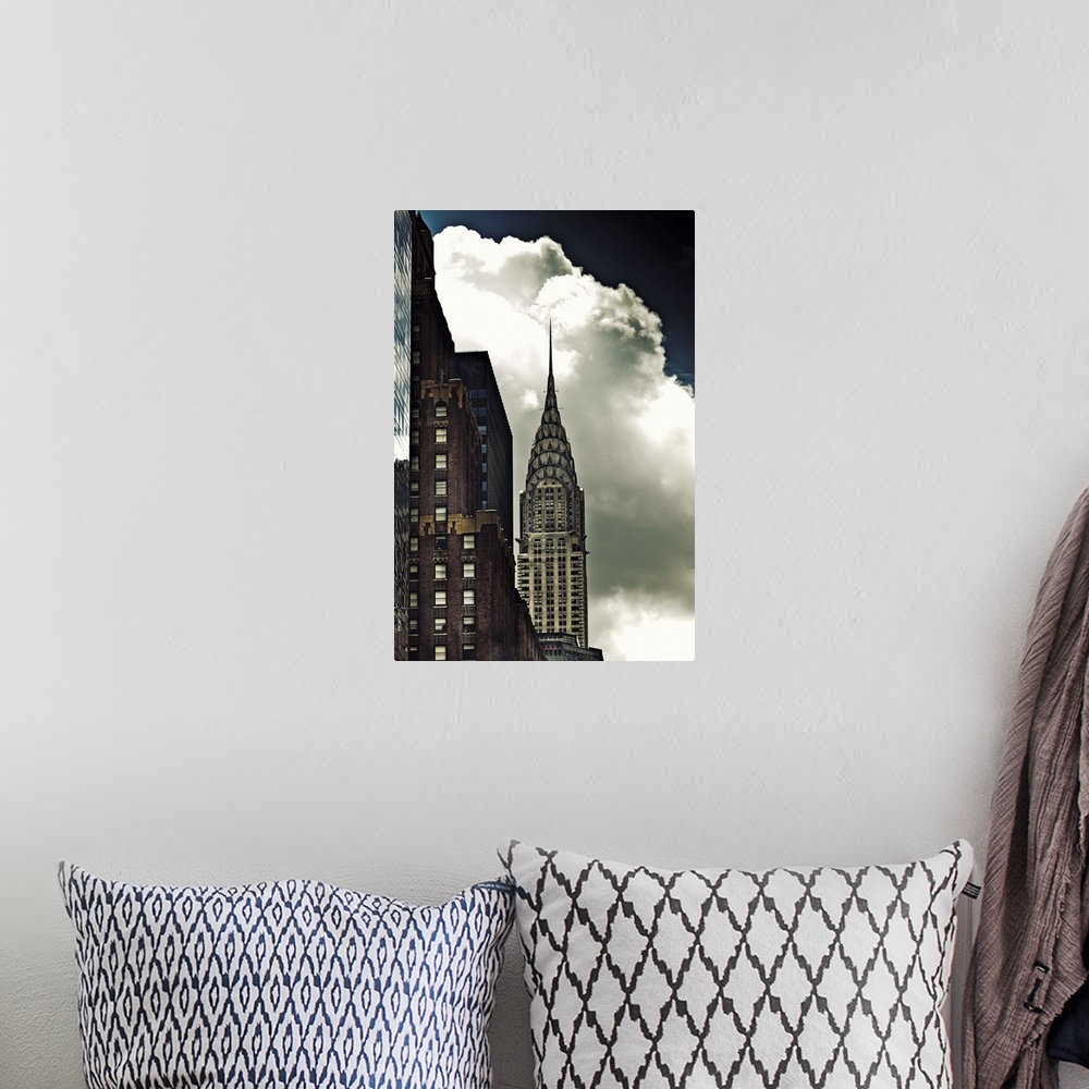 A bohemian room featuring USA, New York City, Manhattan, Midtown, Chrysler Building, Chrysler building.