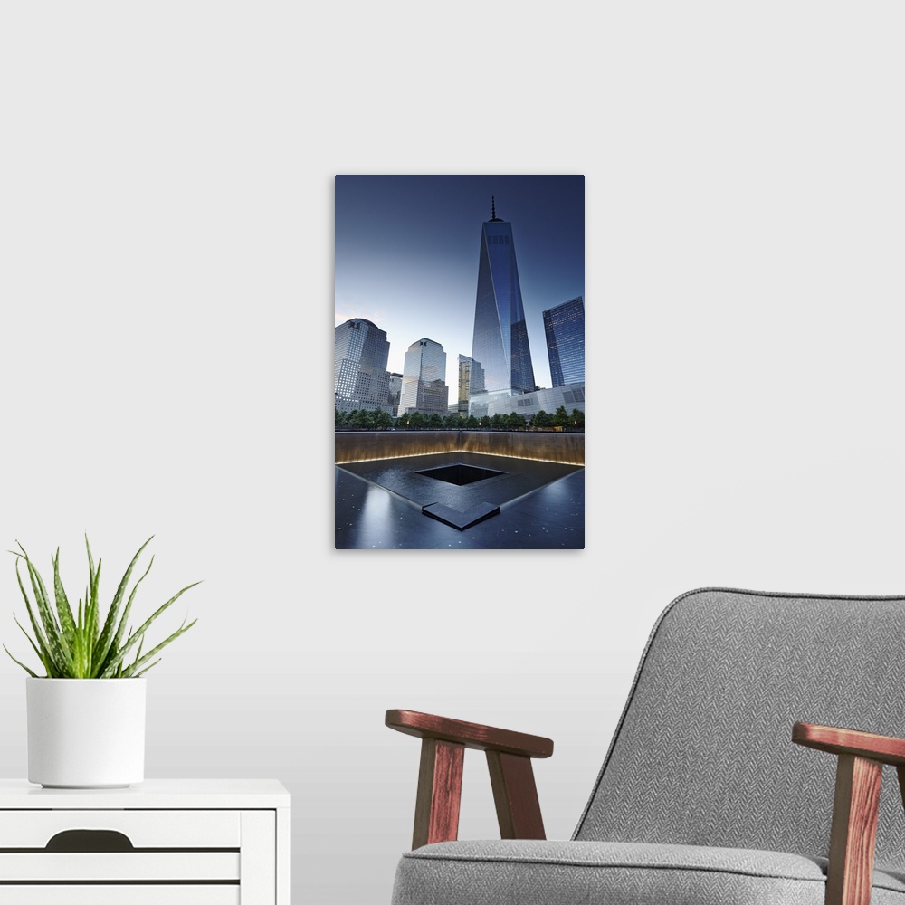 A modern room featuring USA, New York City, Manhattan, Lower Manhattan, One World Trade Center, Freedom Tower, Ground Zer...