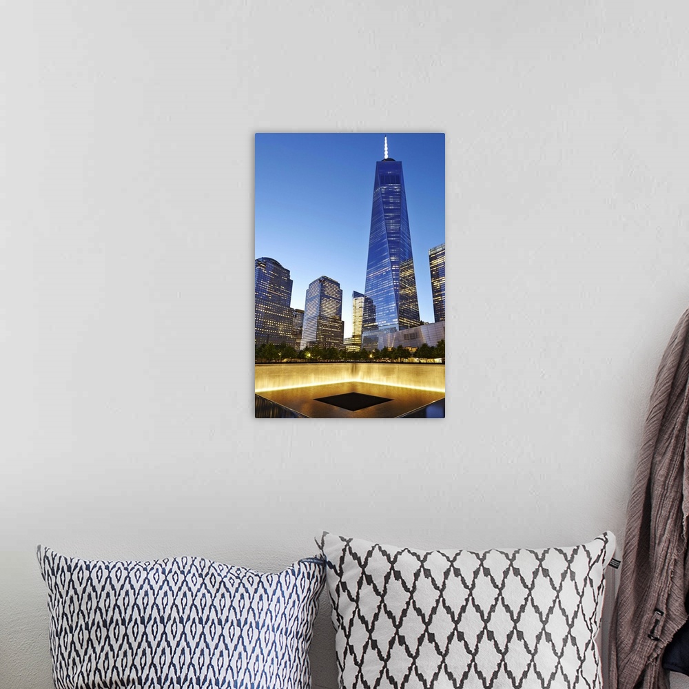 A bohemian room featuring USA, New York City, Manhattan, Lower Manhattan, One World Trade Center, Freedom Tower, Ground Zer...