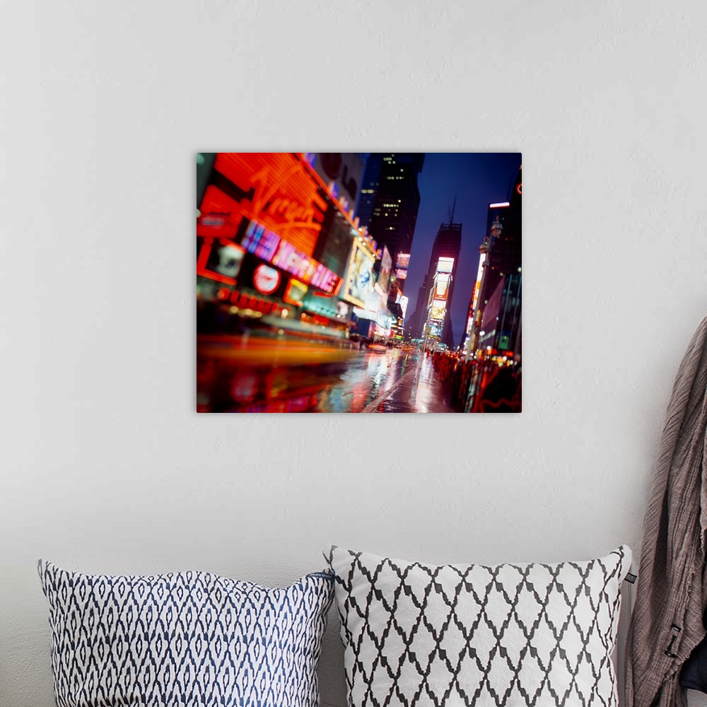 A bohemian room featuring New York City, Times square