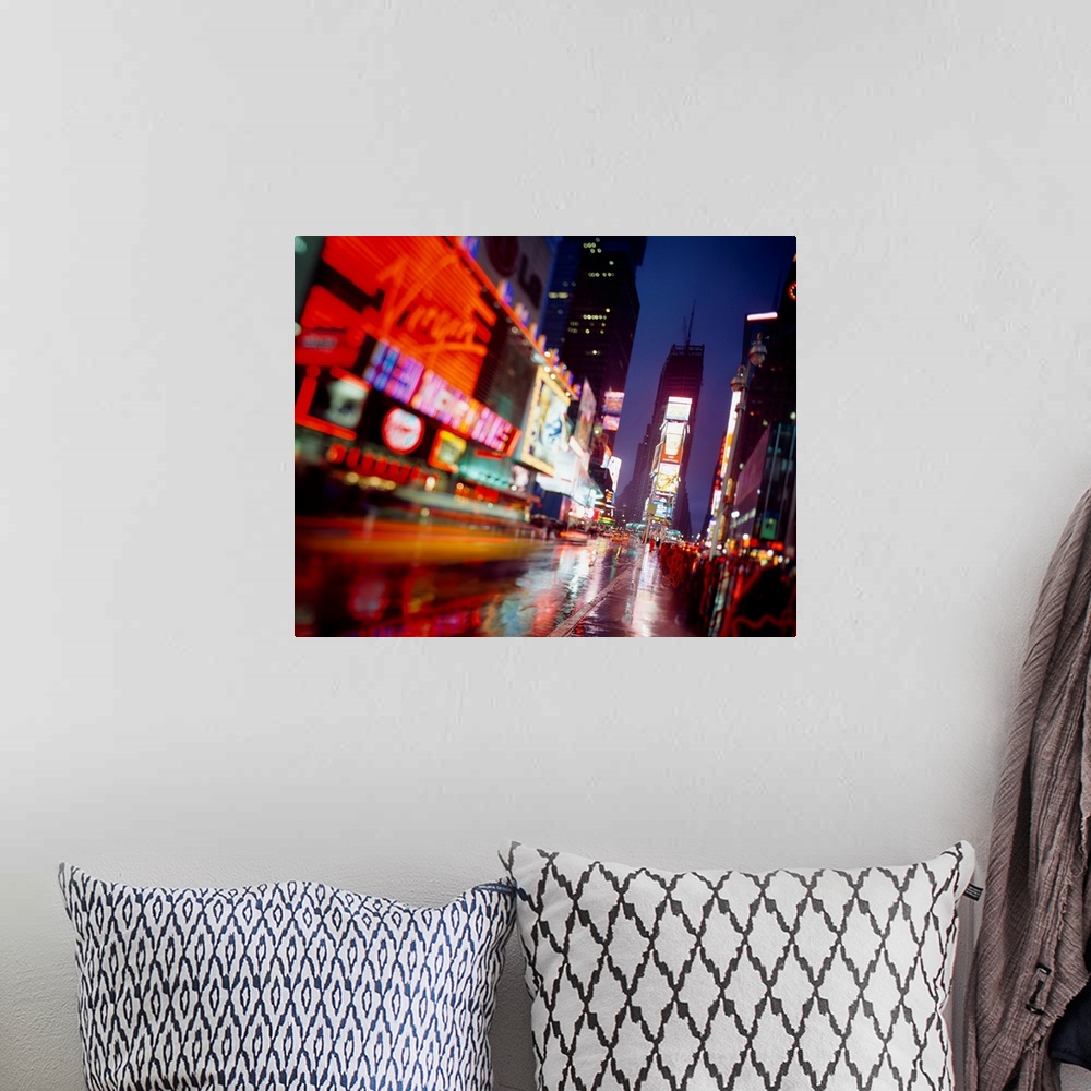 A bohemian room featuring New York City, Times square
