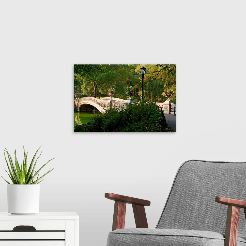 A modern room featuring New York, New York City, Bow bridge at Central Park