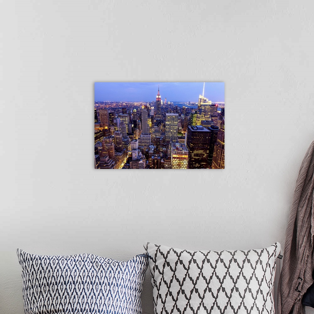 A bohemian room featuring New York, New York City, Empire State Building viewed from Top of the Rock