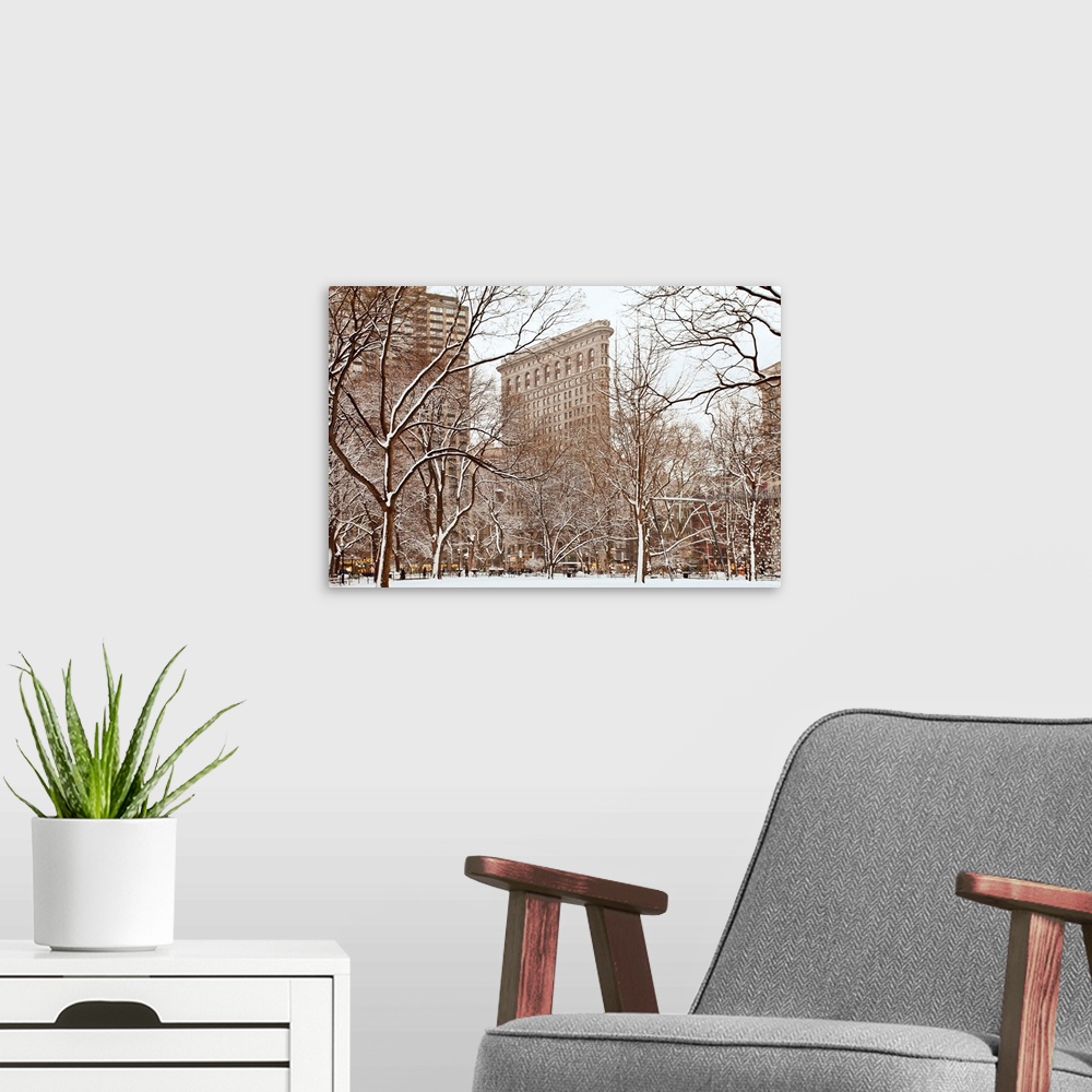 A modern room featuring New York, New York City, Flat Iron Building from Madison Square Park