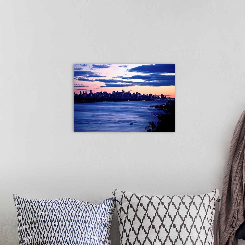 A bohemian room featuring New York, New York City, Skyline from Fort Lee New Jersey