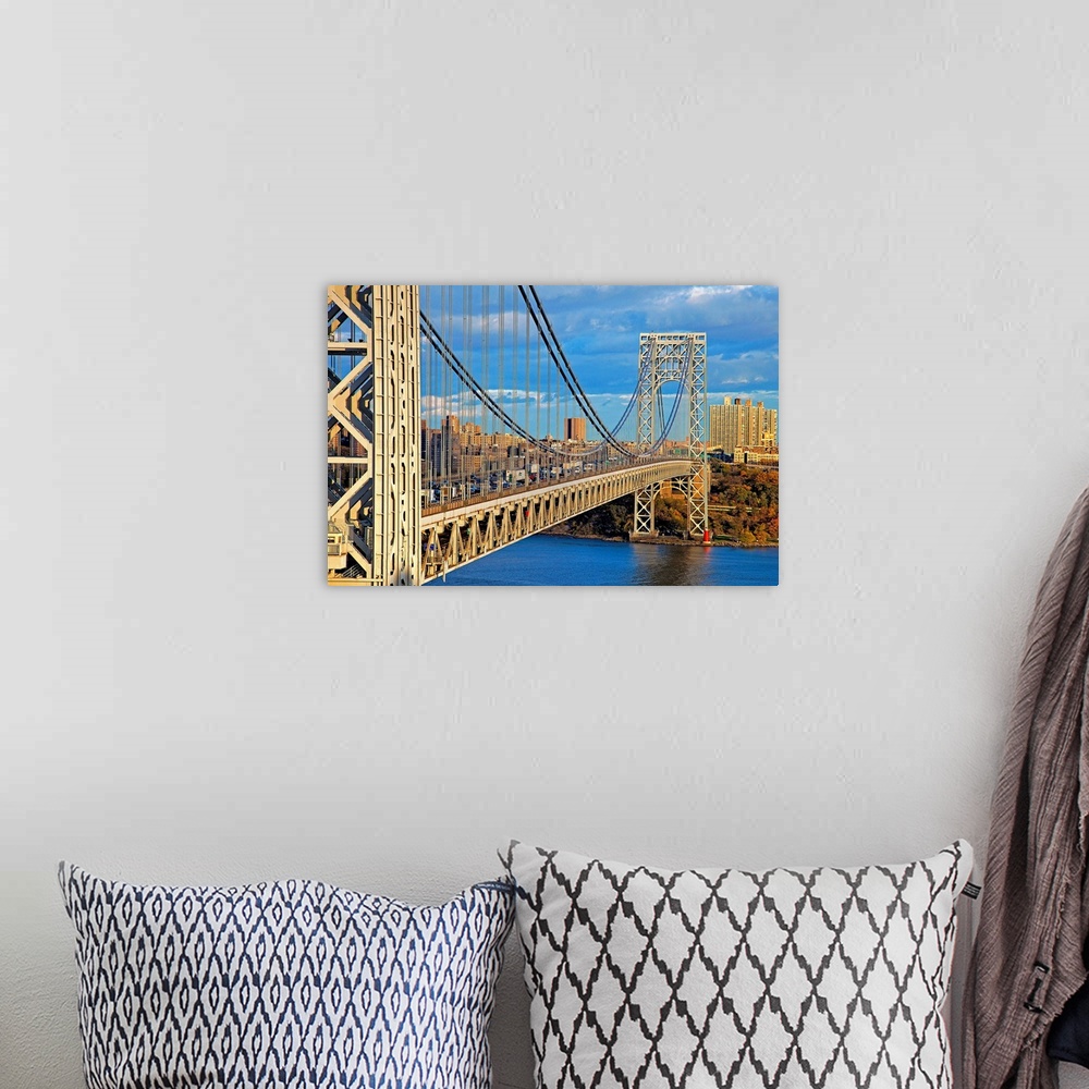 A bohemian room featuring New York, NYC, George Washington Bridge
