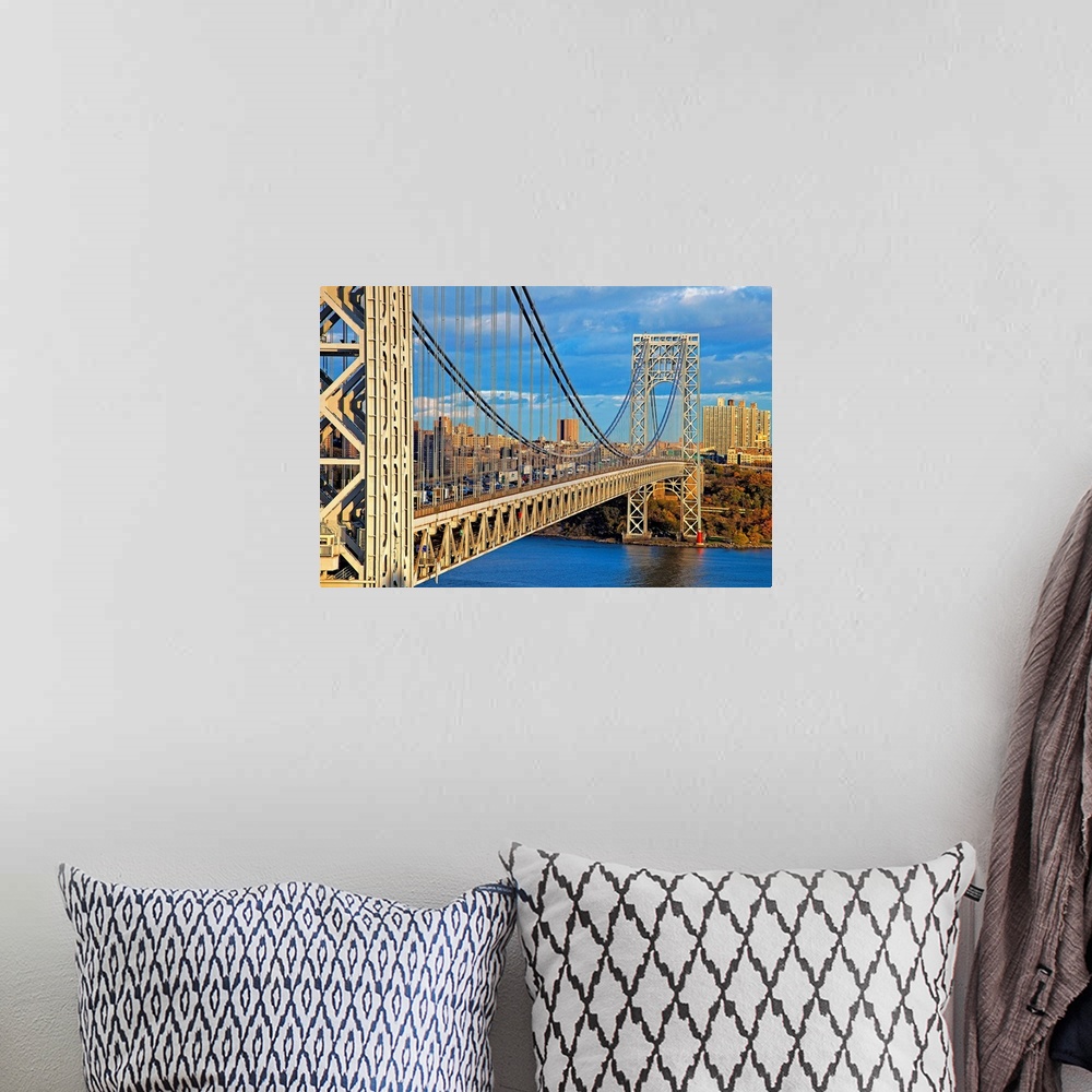 A bohemian room featuring New York, NYC, George Washington Bridge