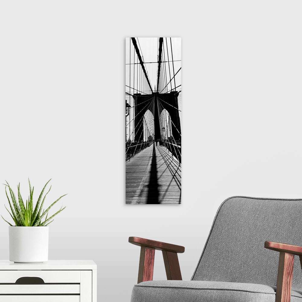 A modern room featuring United States, USA, New York State, New York City, Brooklyn Bridge