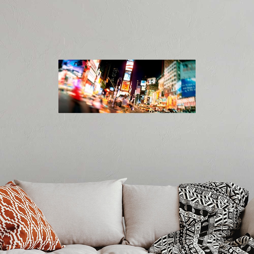 A bohemian room featuring New York, Times Square