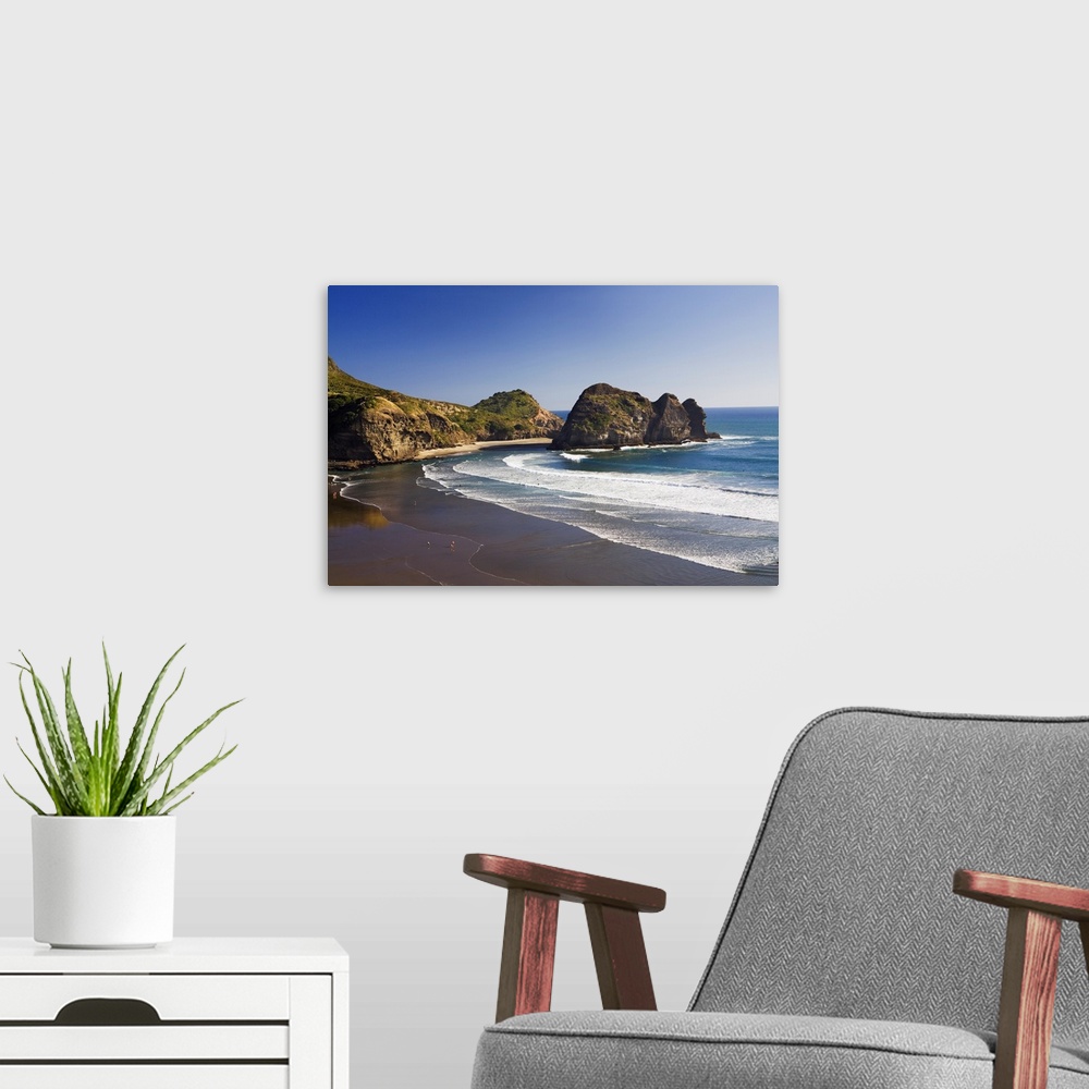 A modern room featuring New Zealand, North Island, Auckland, Piha beach
