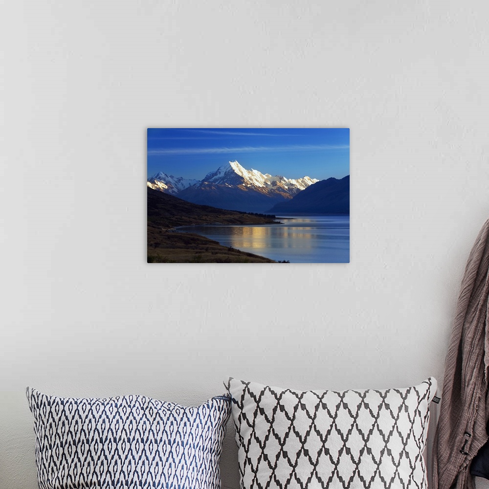 A bohemian room featuring New Zealand, South Island, Canterbury, Mt, Cook and Lake Pukaki