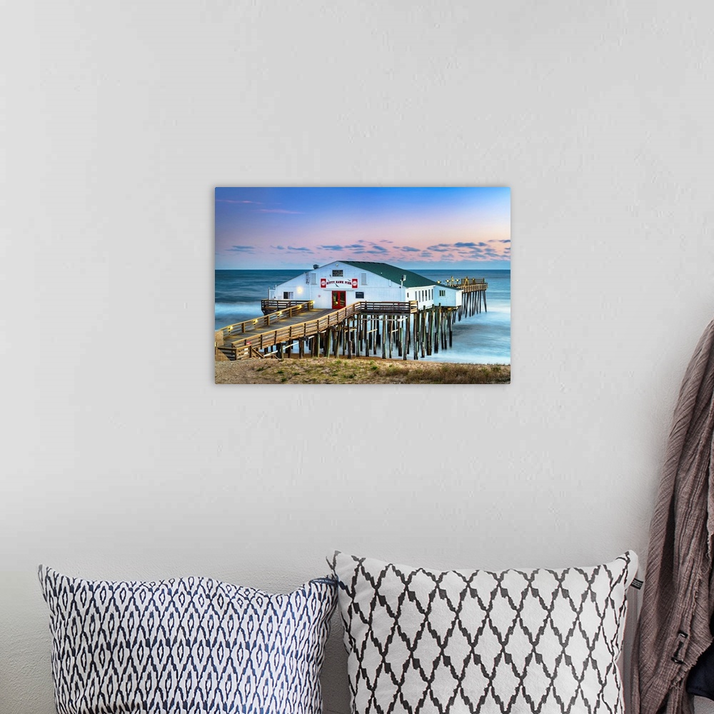 A bohemian room featuring North Carolina, Outer Banks, Kitty Hawk pier.