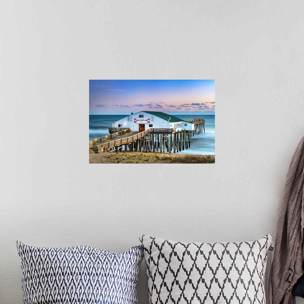 A bohemian room featuring North Carolina, Outer Banks, Kitty Hawk pier.