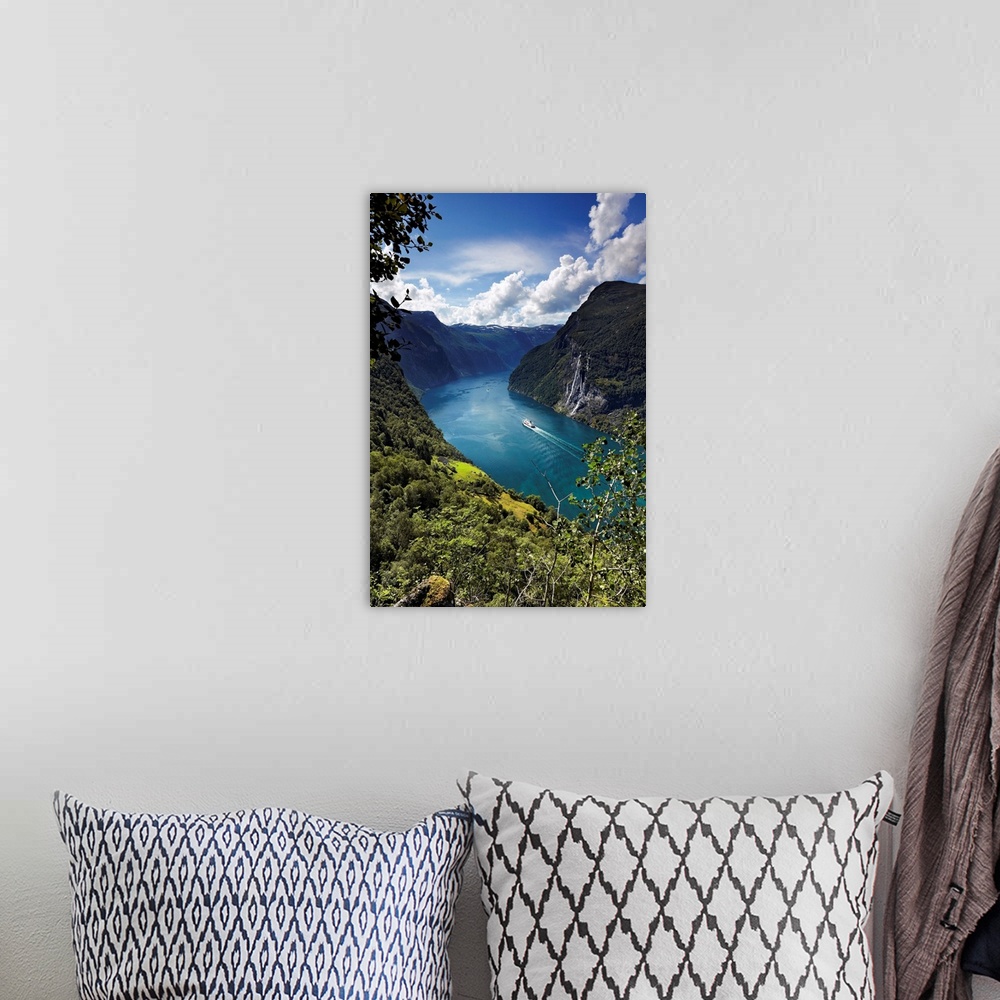 A bohemian room featuring Norway, More og Romsdal, Scandinavia, Geirangerfjord, Geiranger, Ferry on Geirangerfjord at Seven...
