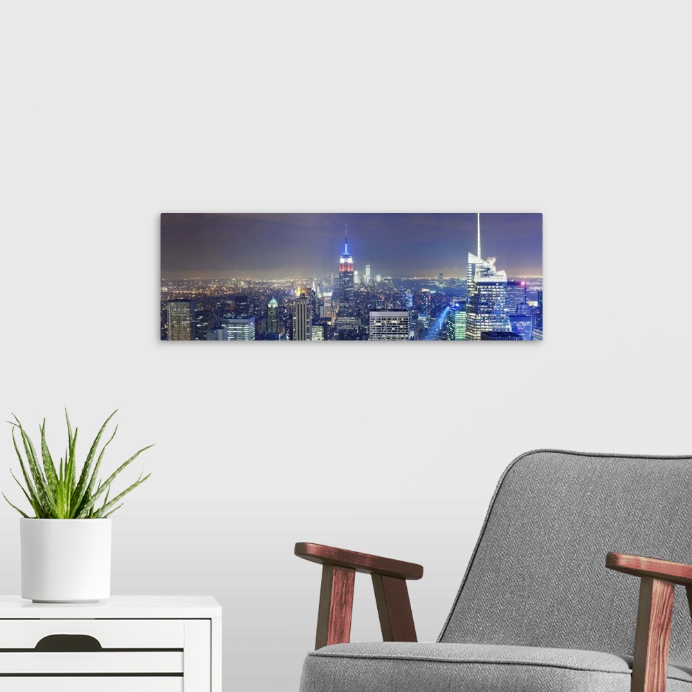 A modern room featuring NYC, Empire State Building, View of Midtown and Downtown