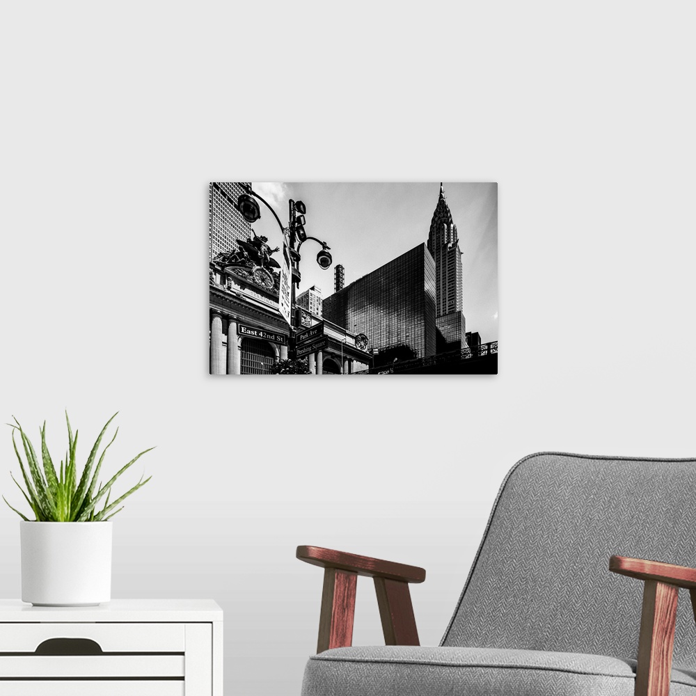 A modern room featuring New York, New York City, Manhattan, Grand Central Terminal, The station and Chrysler Building.