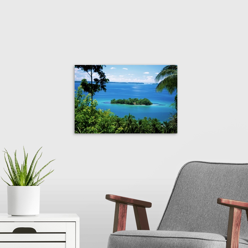 A modern room featuring Oceania, Solomon Islands, Marovo Lagoon, Marovo Island